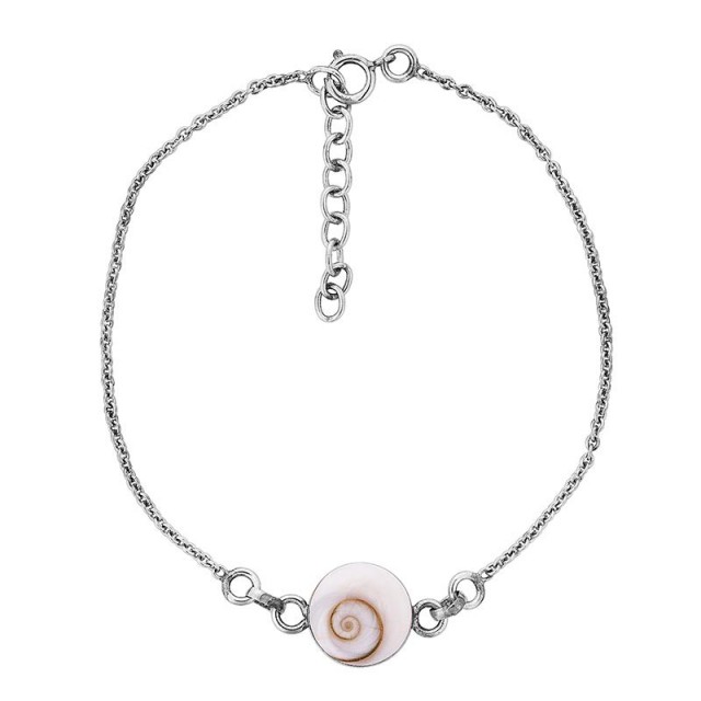 Bracelet chaine argent et oeil de sainte lucie