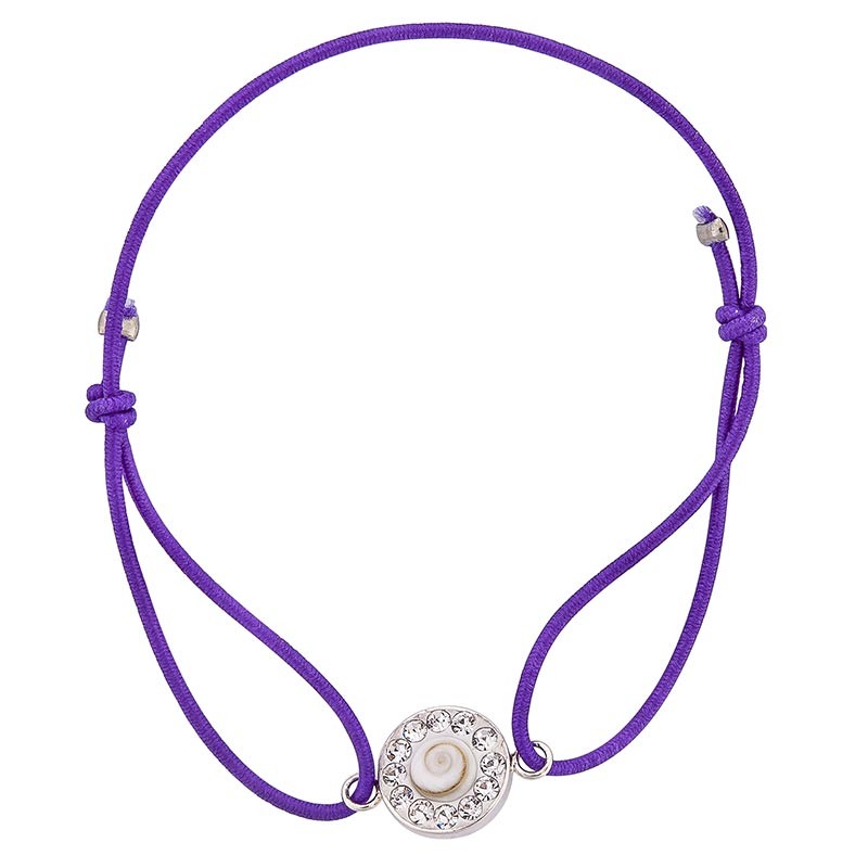 Bracelet violet Oeil de sainte Lucie et Strass