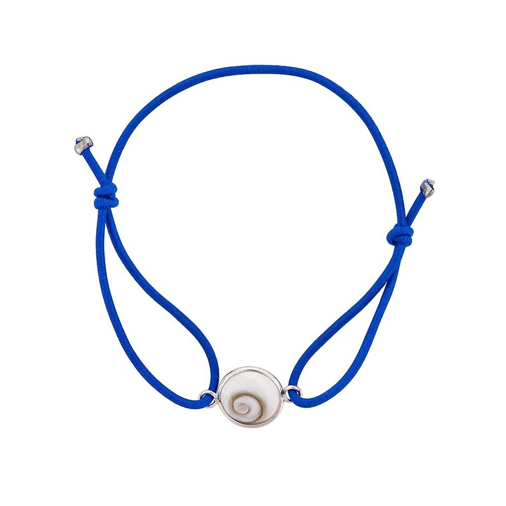 Bracelet Elastique bleu azur oeil de sainte lucie