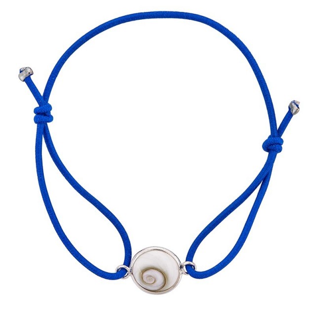Bracelet Elastique bleu azur oeil de sainte lucie