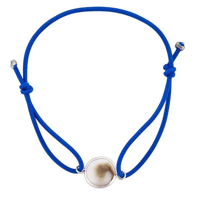 Bracelet Elastique bleu azur oeil de sainte lucie