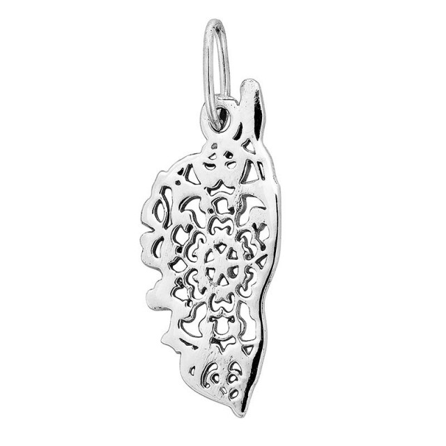 pendentif argent Corse carte
