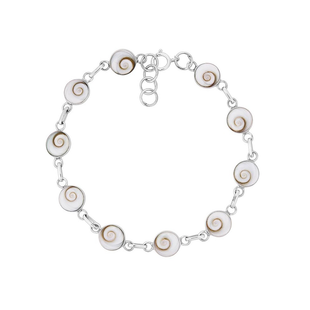 Bracelet argent neuf yeux de sainte Lucie ronds