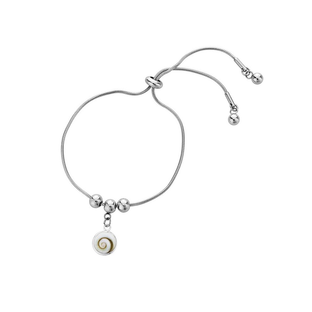 Bracelet acier et oeil de sainte lucie
