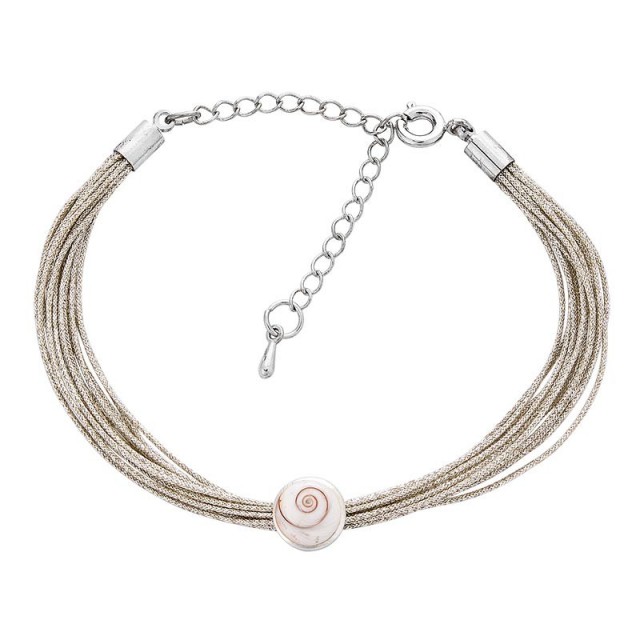 Bracelet acier et oeil de sainte lucie