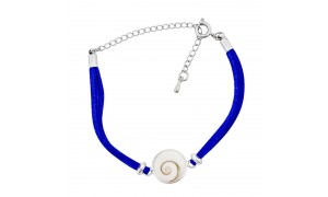 Bracelet fantaisie alcantara bleu