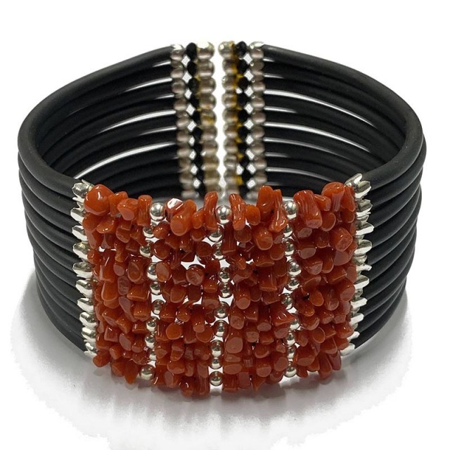 Bracelet manchette Corail...