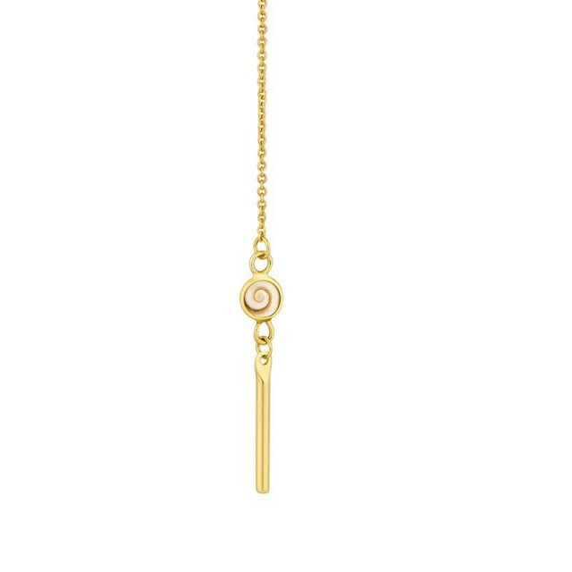 Collier sautoir doré à l'or fin avec œil de sainte Lucie