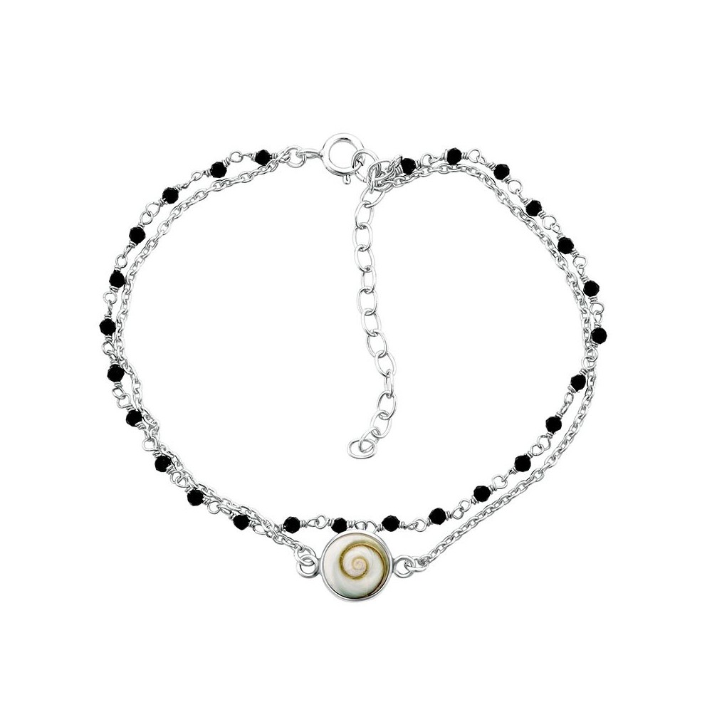 Bracelet Chaîne Argent SBC229ONYX-ARG
