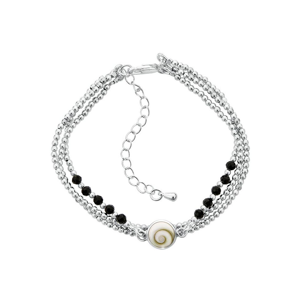 Bracelet Perles SBC241ONYX-ACIER