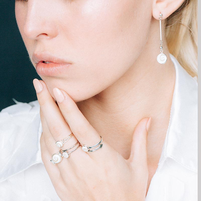 Boucles D'oreilles à Tige Ronde En Plaqué Argent : Philip Jones