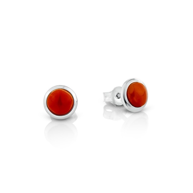 Boucles d'oreilles corail rouge