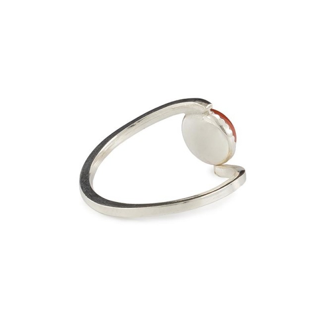 Bague corail rouge Argent 925 - AN00001
