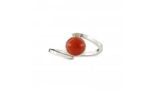 Bague corail rouge Argent...