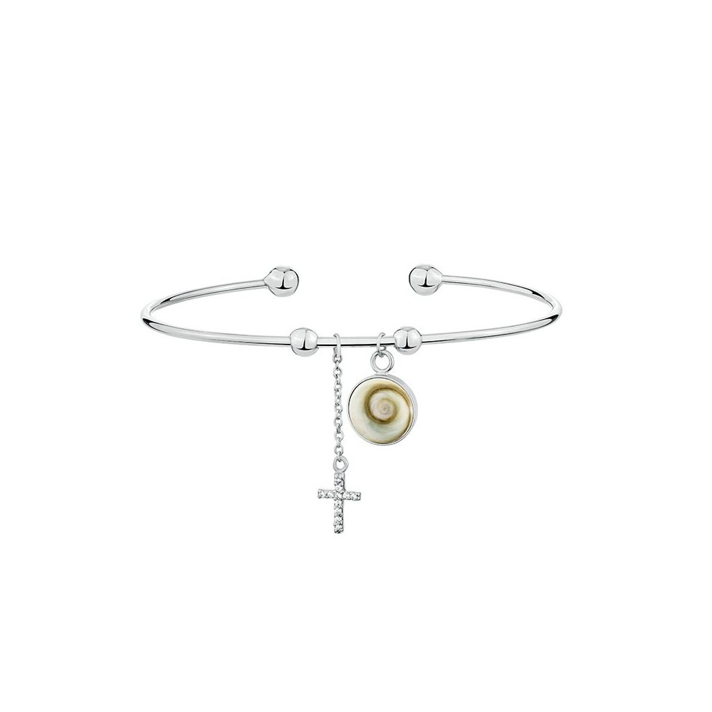 Bracelet oeil de sainte lucie et croix SBC091BIS