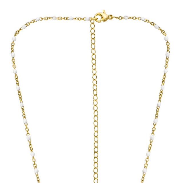 Collier œil de Ste Lucie et perles POCOLLIER001BLC