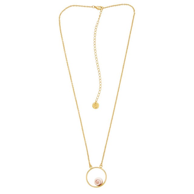 Collier œil de Ste Lucie doré à l'or fin POCOLLIER006MEDI