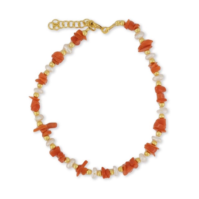 BRACELET CORAIL ET PERLES...