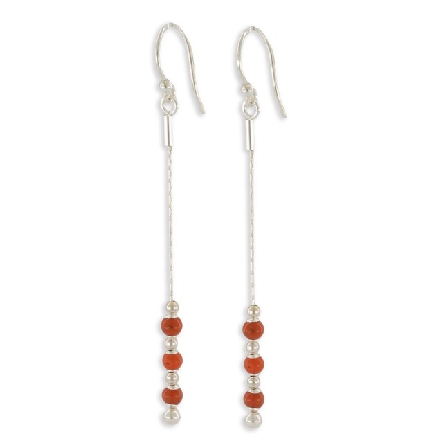 BOUCLES D'OREILLES CORAIL...
