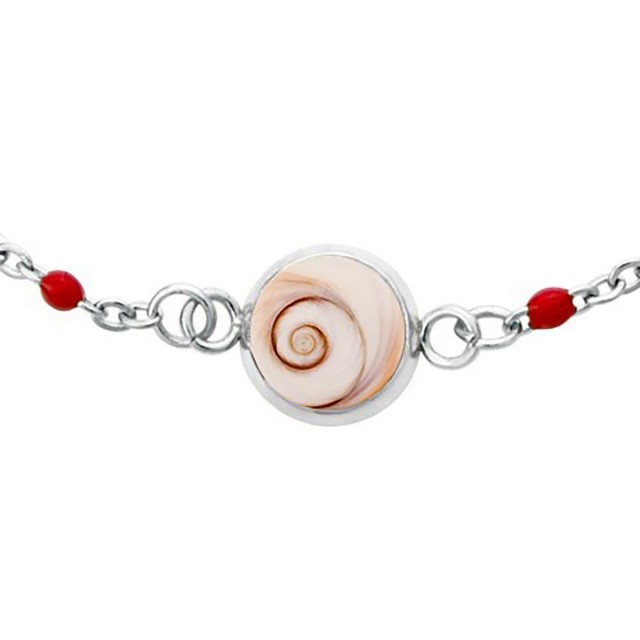 Bracelet œil ste Lucie perles rouge SBC002ACMEDIR