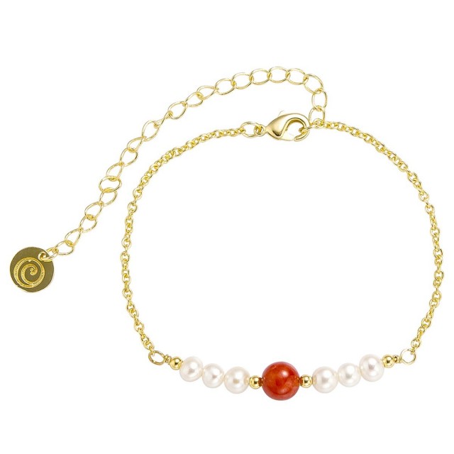 Bracelet doré corail et...