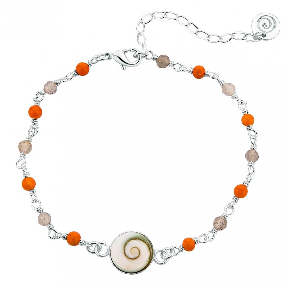 Bracelet œil de Ste Lucie et pierres SBC235COR