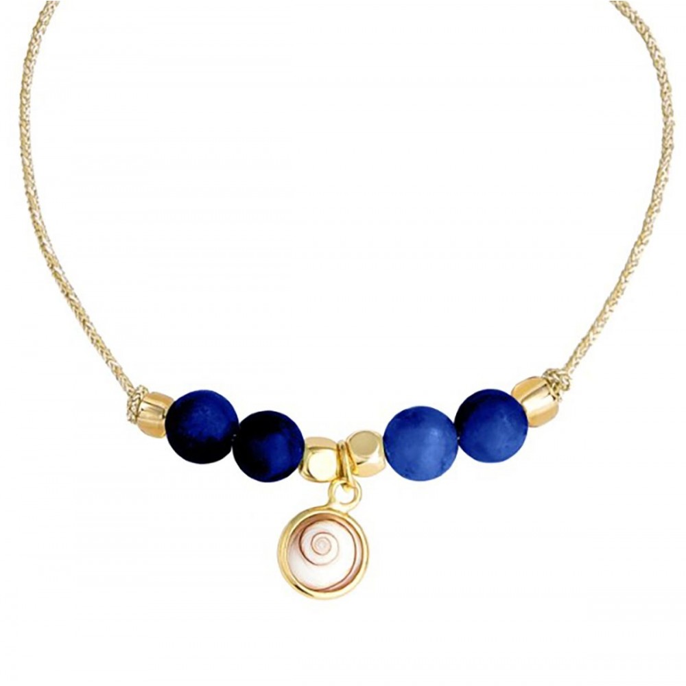 Bracelet cordon doré et pierres colorées POSBC093MEDI