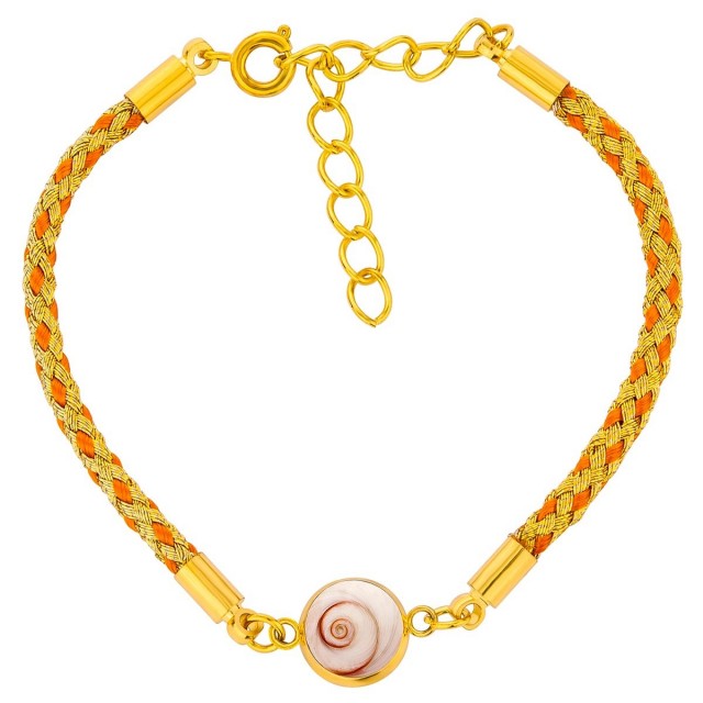 Bracelet doré et coloré oeil ste Lucie méditerranéen POSBC008MEDI