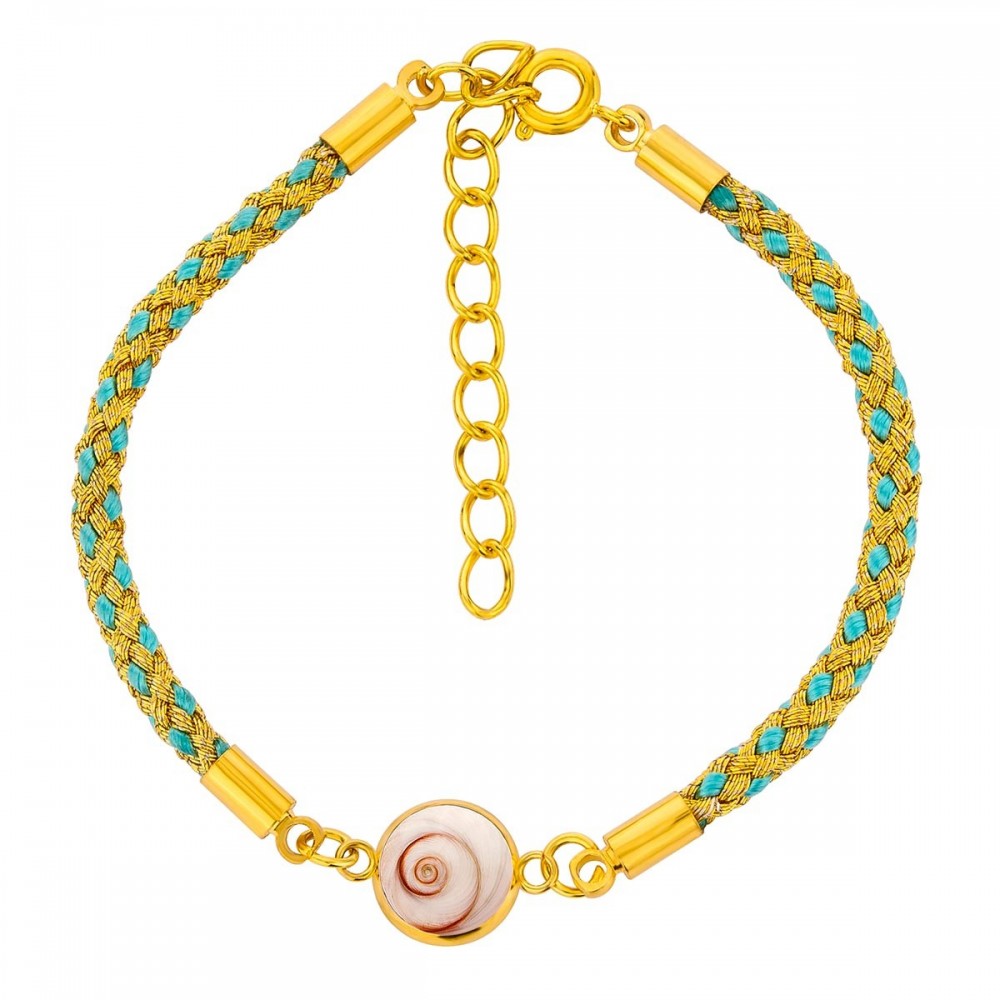 Bracelet doré et coloré oeil ste Lucie méditerranéen POSBC008MEDI