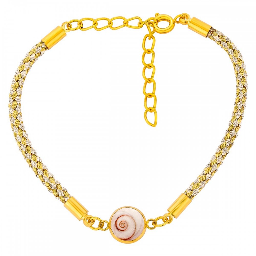 Bracelet doré et coloré oeil ste Lucie méditerranéen POSBC008MEDI