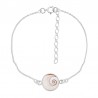 Bracelet chaine argent et oeil de sainte lucie méditerranéen