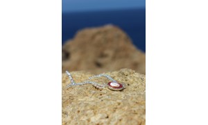 bracelet en argent 925 à double chaîne œil de Ste Lucie et gorgone