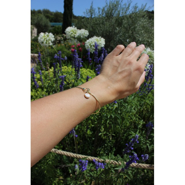 Bracelet Œil de Ste Lucie doré fermoir rond POSBC003ACMEDI