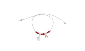 Bracelet cordon argent et...