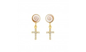 Boucles d’oreilles dorées –...