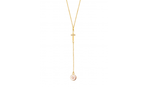 Collier doré long – Croix &...