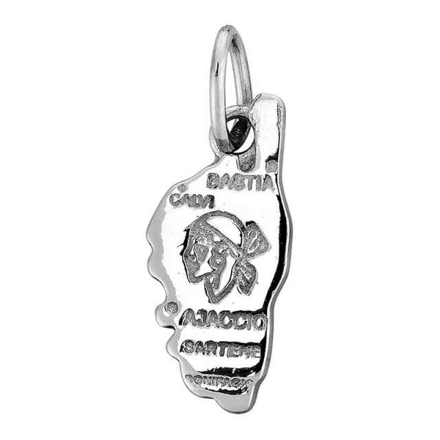 pendentif argent Corse incrustée