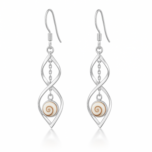 Boucles d'oreilles en Argent avec Œil de Sainte Lucie