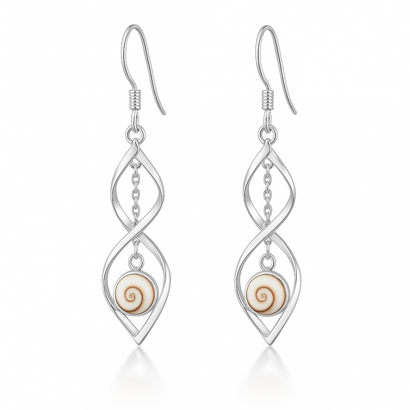 Boucles d'oreilles en Argent avec Œil de Sainte Lucie
