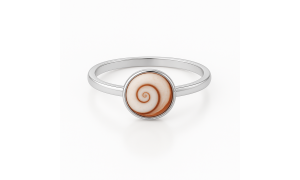 Bague Argent et œil de sainte Lucie