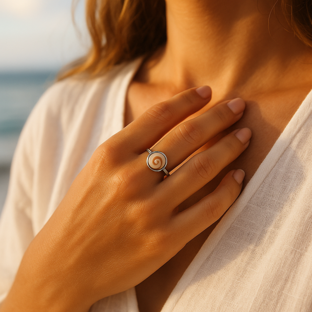Bague Réglable Argent Œil de Sainte Lucie – SRC041MEDI-ARG