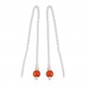 Boucles argent 925 corail...