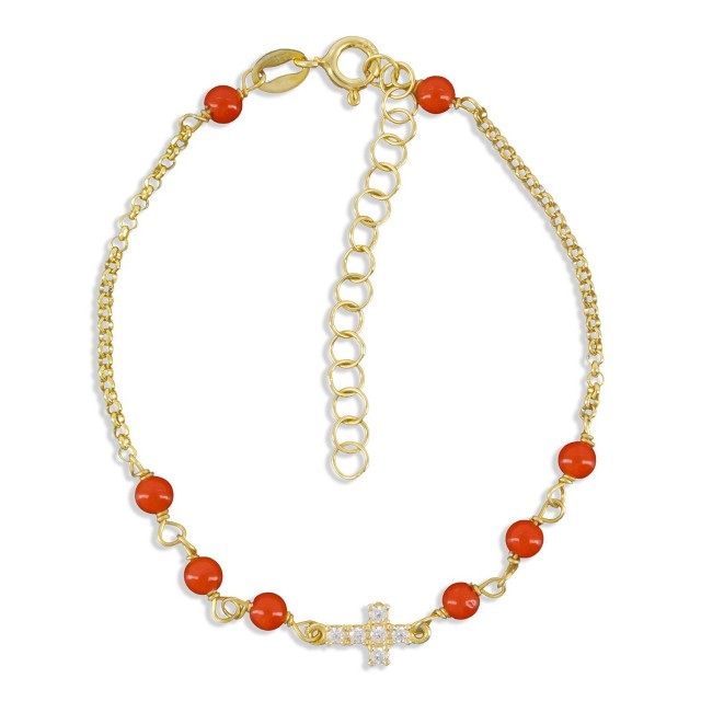 Bracelet doré corail &...