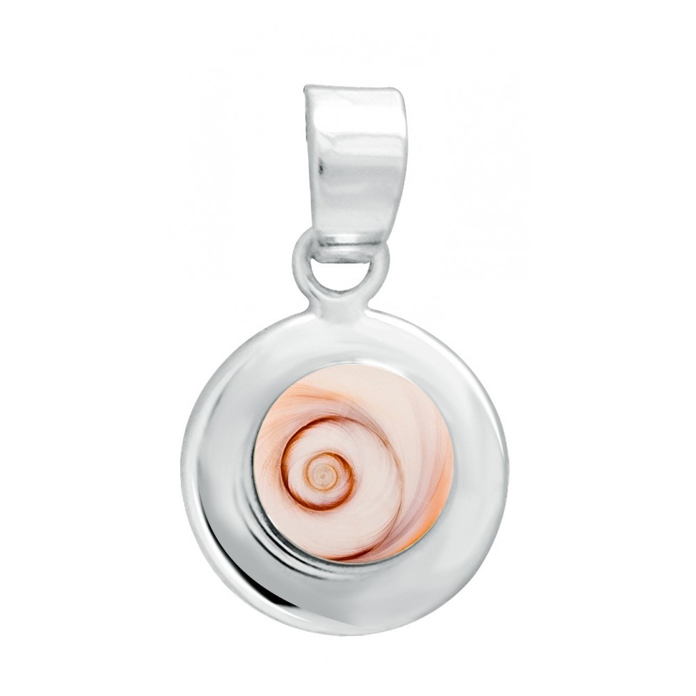 Pendentif Œil de Sainte-Lucie rond en argent 925 SPC058MEDI-ARG