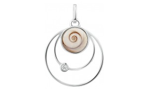 Pendentif argent rond...