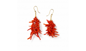 Boucles d’oreilles corail...