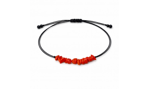 Bracelet corail ajustable -...