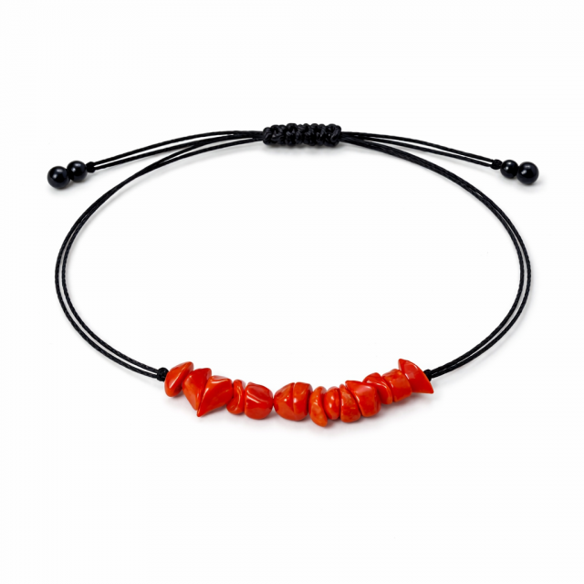 Bracelet corail ajustable -...