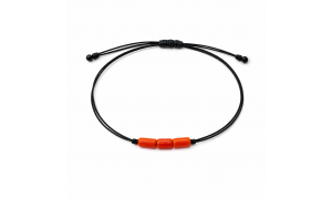 Bracelet cordon corail...