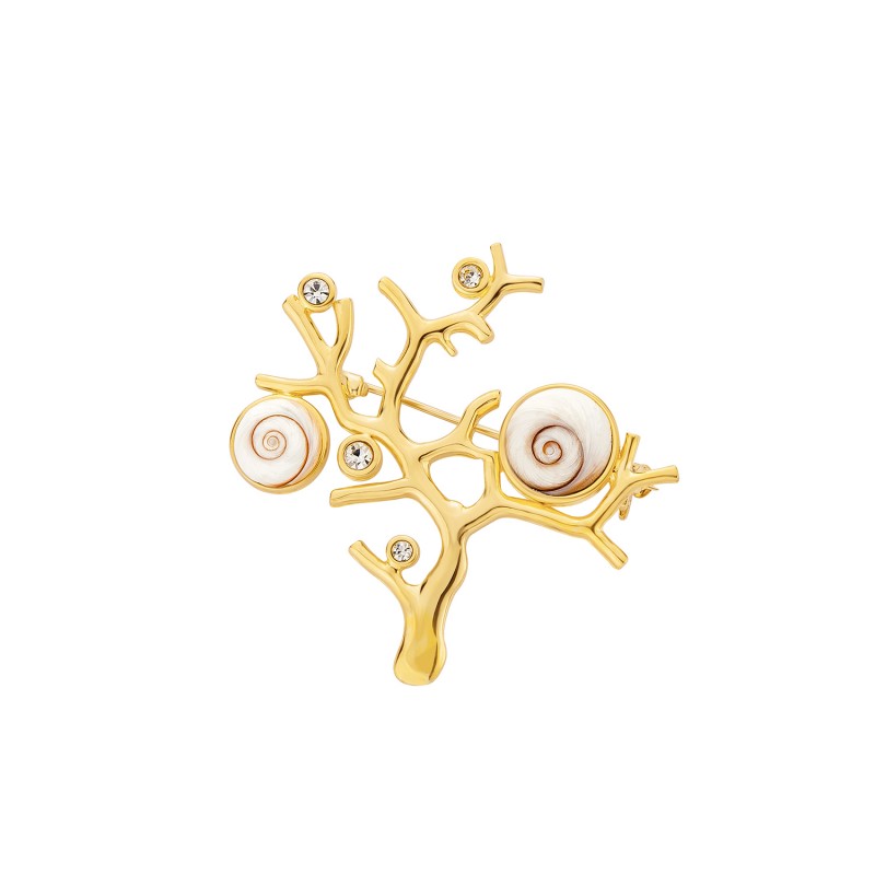Broche Œil de Sainte Lucie Dorée